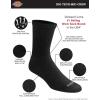 Dickies Men’s Dri-Tech Mid-Crew Comfort Length Moisture Control Socks (6, 12 Pairs)(Comfort Length Black Solid (6 Pairs))