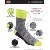 Dickies Men’s Dri-Tech Mid-Crew Comfort Length Moisture Control Socks (6, 12 Pairs)(Comfort Length Hi-vis Assorted (6 Pairs))