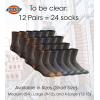 Dickies Men’s Dri-Tech Mid-Crew Comfort Length Moisture Control Socks (6, 12 Pairs)(Comfort Length Tipped (12 Pairs))