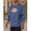Dickies Mens Long Sleeve Regular Fit Logo Tee(Ata Midnight Blue)