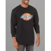 Dickies Mens Long Sleeve Regular Fit Logo Tee(Knit Black)