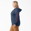 Dickies womens Women’s Plus Heavyweight Wordmark Fleece Pullover(Heather Navy)