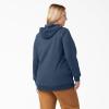 Dickies womens Women’s Plus Heavyweight Wordmark Fleece Pullover(Heather Navy)