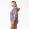 Dickies womens Women’s Plus Heavyweight Wordmark Fleece Pullover(Lilac)
