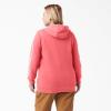 Dickies womens Women’s Plus Heavyweight Wordmark Fleece Pullover(Tea Rose)