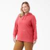Dickies womens Women’s Plus Heavyweight Wordmark Fleece Pullover(Tea Rose)