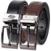 Dickies Boys’ Feather Edge Dress Reversible Belt(Black/Brown)