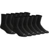 Dickies Men’s Dri-Tech Mid-Crew Comfort Length Moisture Control Socks (6, 12 Pairs)(Comfort Length Black Solid (12 Pairs))