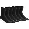 Dickies Men’s Dri-Tech Mid-Crew Comfort Length Moisture Control Socks (6, 12 Pairs)(Comfort Length Black Solid (6 Pairs))