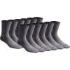 Dickies Men’s Dri-Tech Mid-Crew Comfort Length Moisture Control Socks (6, 12 Pairs)(Comfort Length Charcoal (12 Pairs))