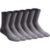 Dickies Men’s Dri-Tech Mid-Crew Comfort Length Moisture Control Socks (6, 12 Pairs)(Comfort Length Charcoal (6 Pairs))