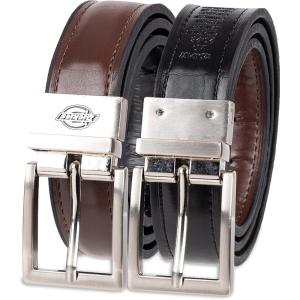 Dickies Boys’ Feather Edge Dress Reversible Belt(Brown/Black)