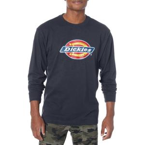 Dickies Mens Long Sleeve Regular Fit Logo Tee(Dark Navy)