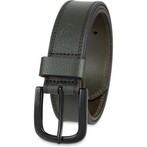 Dickies mens Genuine Leather Belt – Durable Casual Style, Regular & Big and Tall Sizes(Olive)