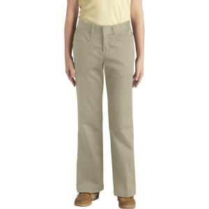 Dickies Women’s Girls Classic Stretch Boot Cut Pant Juniors(Desert Sand)